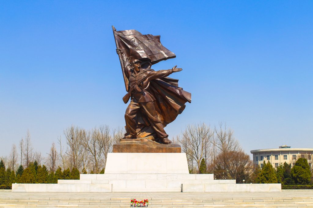 North Korea, Pyongyang, April, 2012 – the eve of the 100 anniversary of the birth of the great leader Kim Il Sung. Central Memorial and Museum of the Patriotic War of Liberation (editorial use)