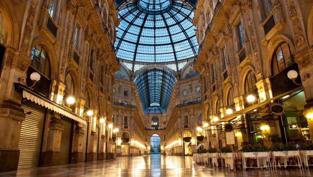 Milan shopping malls
